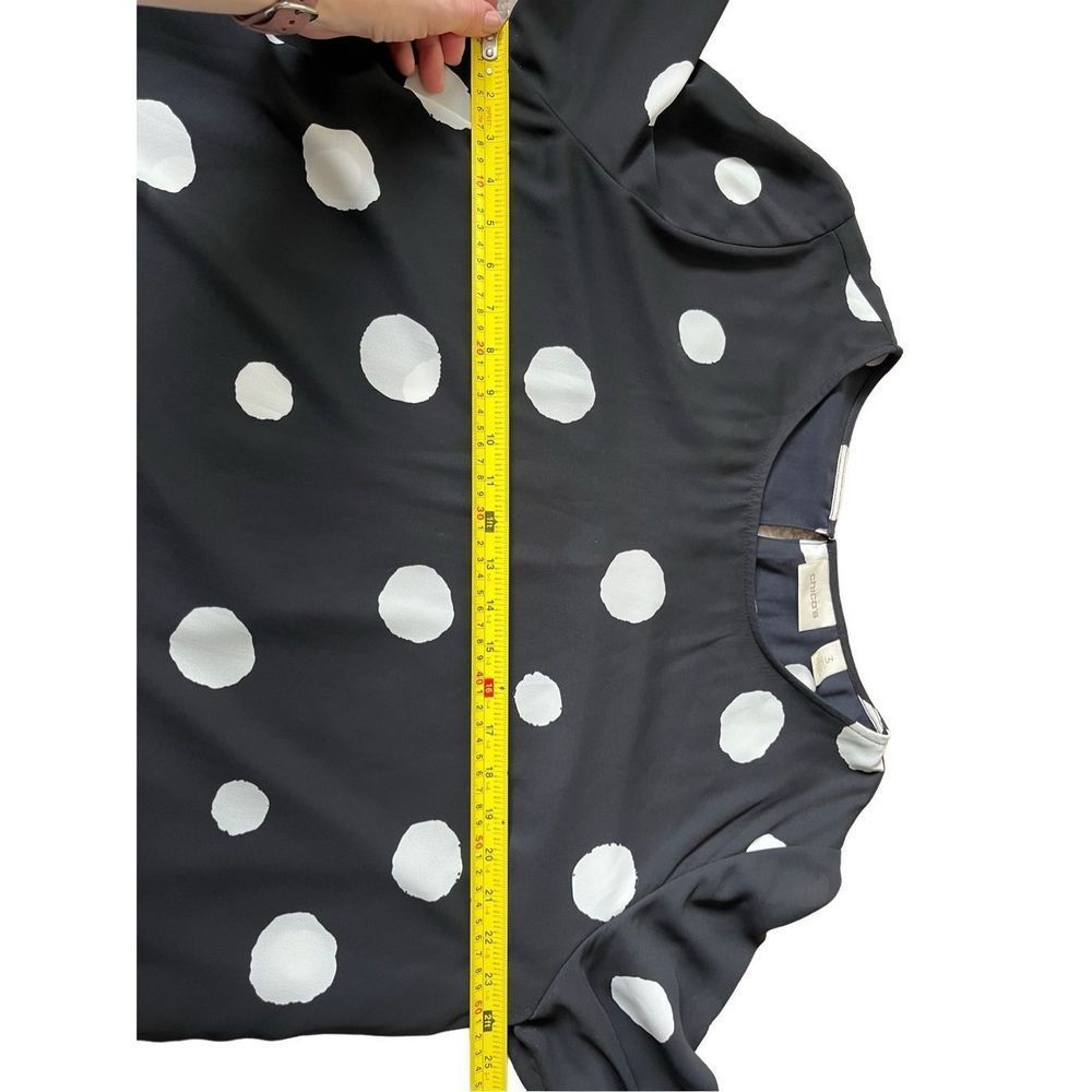 Chico’s Soft Dots Layered Tunic Black White size 3 US XL 16 - Picture 3 of 11